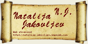 Natalija Jakovljev vizit kartica